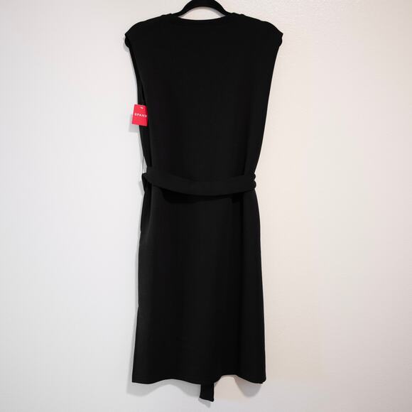 SPANX Air Essentials Sleeveless Tank Tie Waist Dress Very Black SZ M NWT - Picture 3 of 5